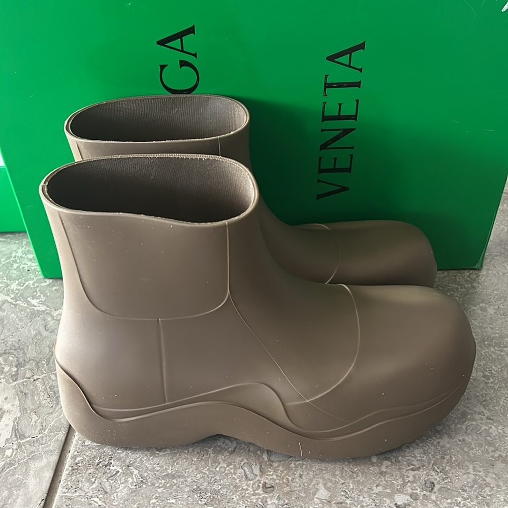 Bottega Veneta Men's Puddle Rain Boots Ankle Boots, Brown Size 42 New +DustBag - Picture 11 of 11